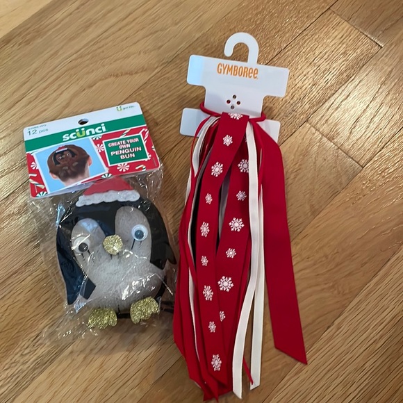 Gymboree Other - 🎉HP NWT Scunci Penguin 🐧 Bun Maker Set &Gymboree Snowflakes ❄️ Ribbon Ponytail